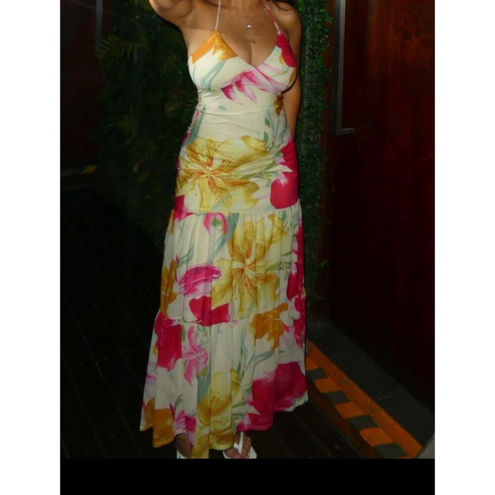Wild Fable Women’s Floral Maxi Dress Size XXS Multicolor Sleeveless